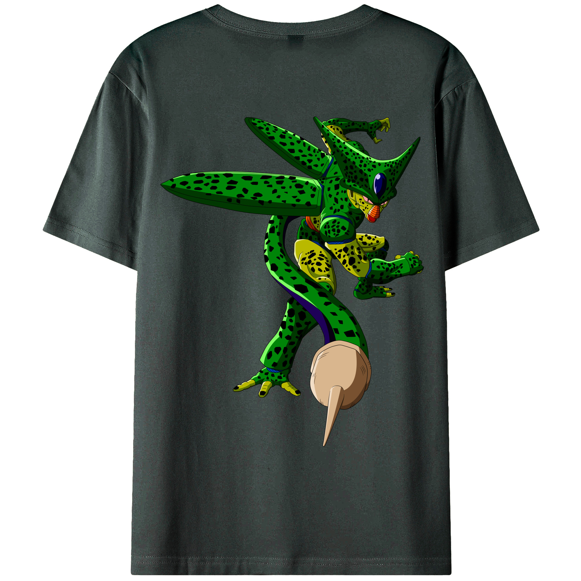 （画像用） ドラゴンボール セル DRAGON BALL Cell 綿100％ メンズ半袖Tシャツ（バックプリント） 通気性
